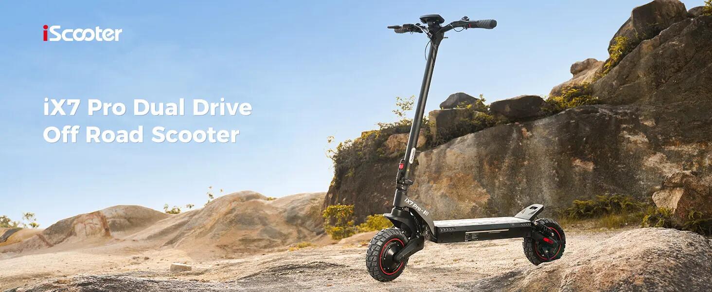 Trotinete elétrica iscooter iX7Pro 2000W 48V dobrável 10/12