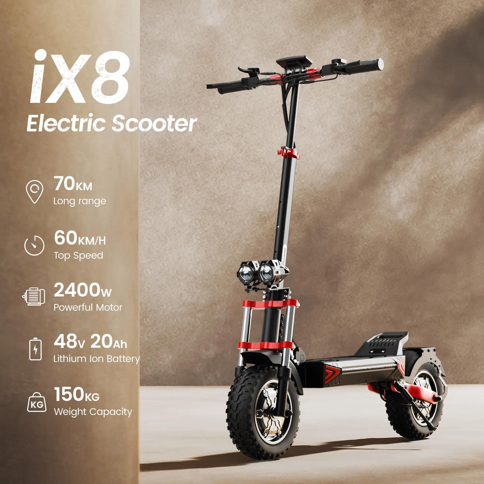 Trotinete elétrica iscooter iX8 2400W 48V dobrável 12/13