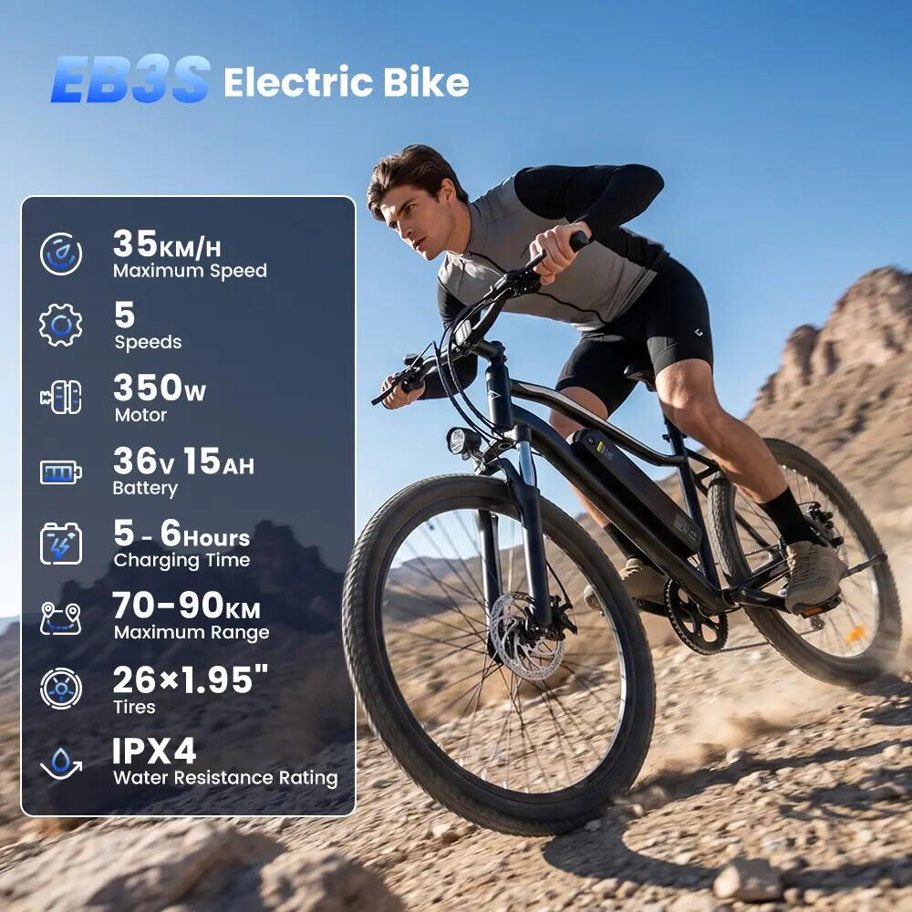 City bike elettrica iScooter EB3S 350W 540Wh 26 pollici 9/10