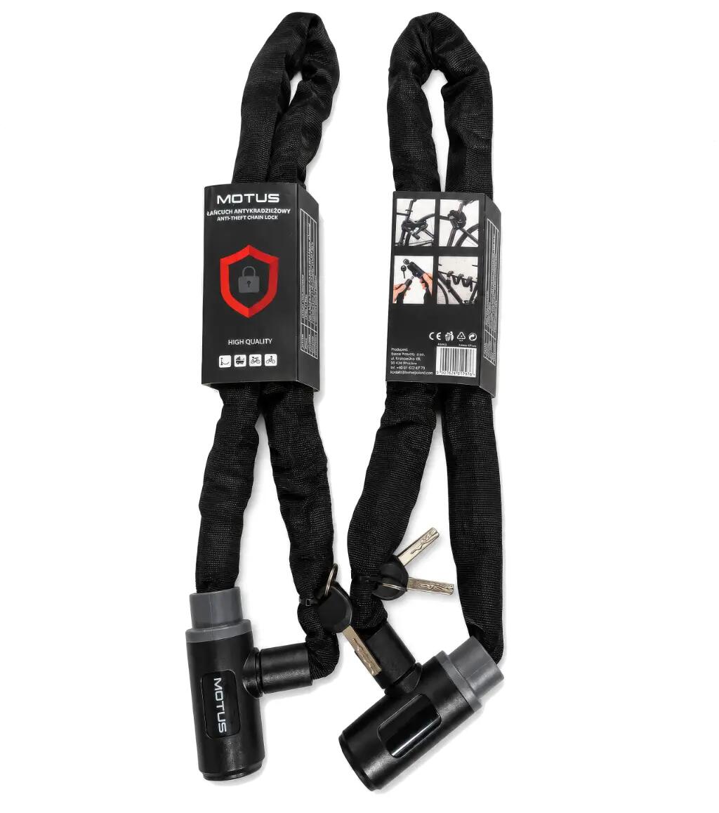 Cadena antirrobo Motus Chain Lock para bicicletas y patinetes, acero de 6 mm, 11 6/6