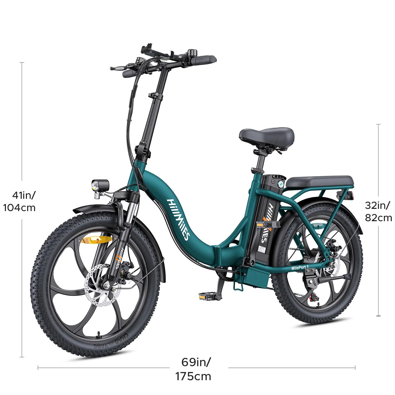 Vélo de ville électrique pliable HillMiles MilePort 1 250W 468Wh 20-pouces 2/10