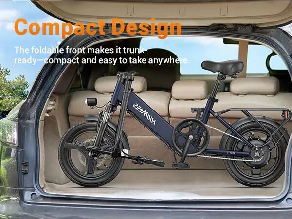 Bicicleta urbana elétrica HillMiles Mile 1 250W 374.4Wh 14 polegadas 7/8