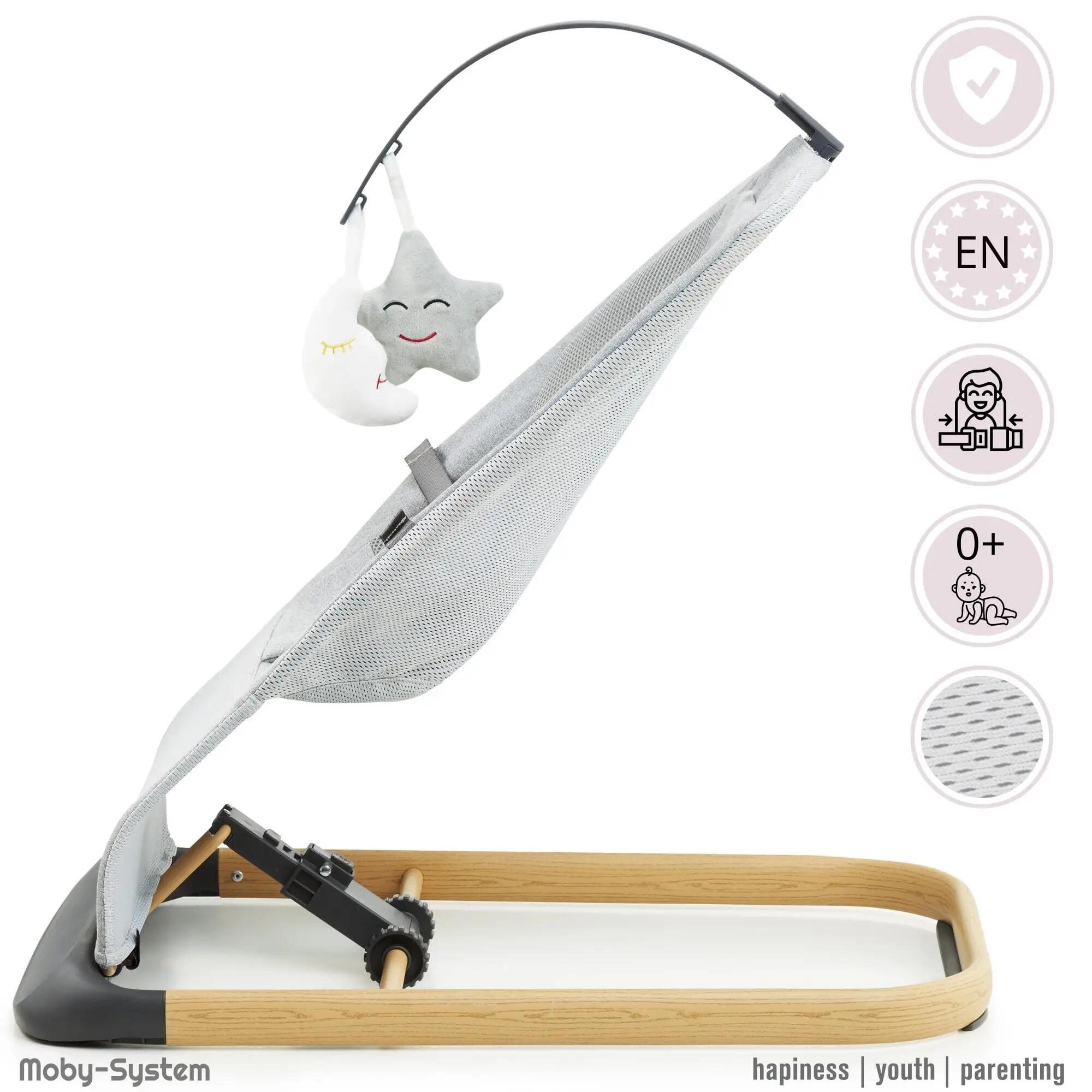 Transat bebè - 2in1 basculante regolabile 3 posizioni - lily - grigio 3/10