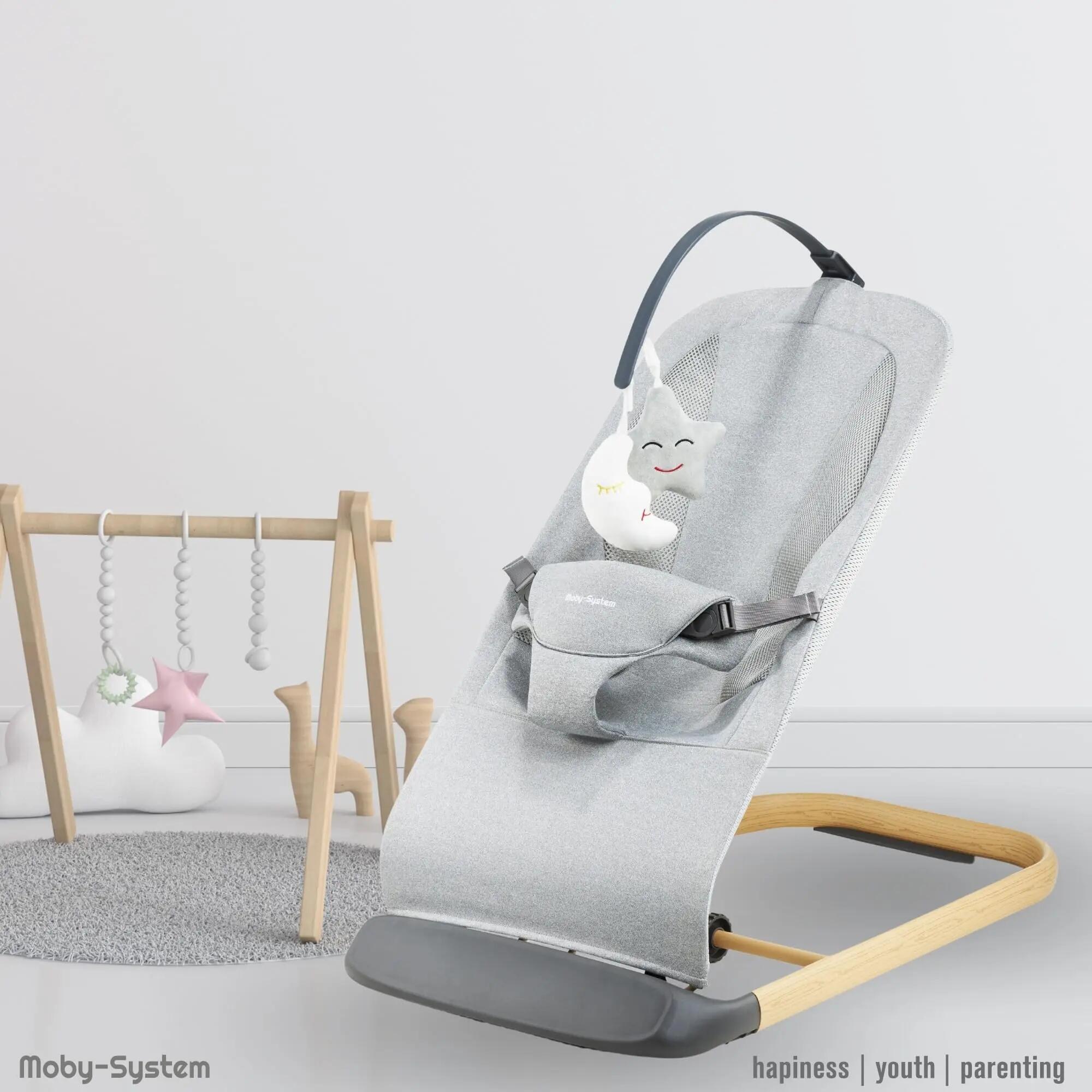 Transat bebè - 2in1 basculante regolabile 3 posizioni - lily - grigio 2/10