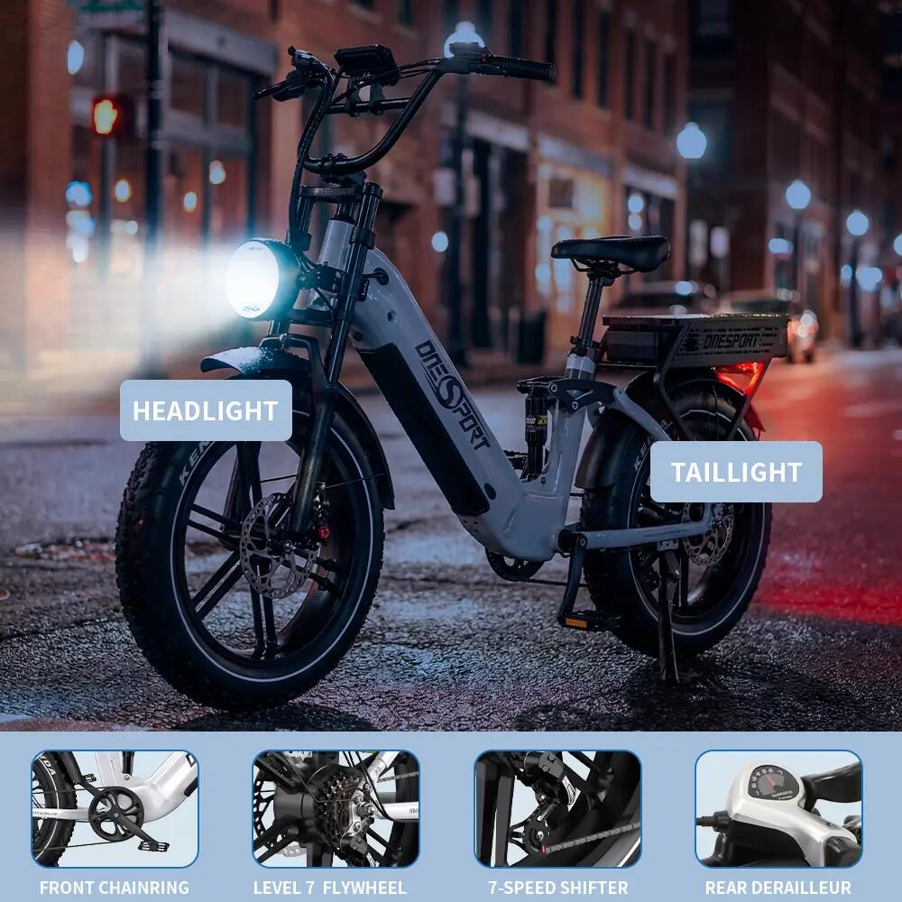 Elektrisches Fahrrad ONESPORT OT08 Pro｜48V 18AH*2 Doppelakku｜20*4.0 Reifen 7/7