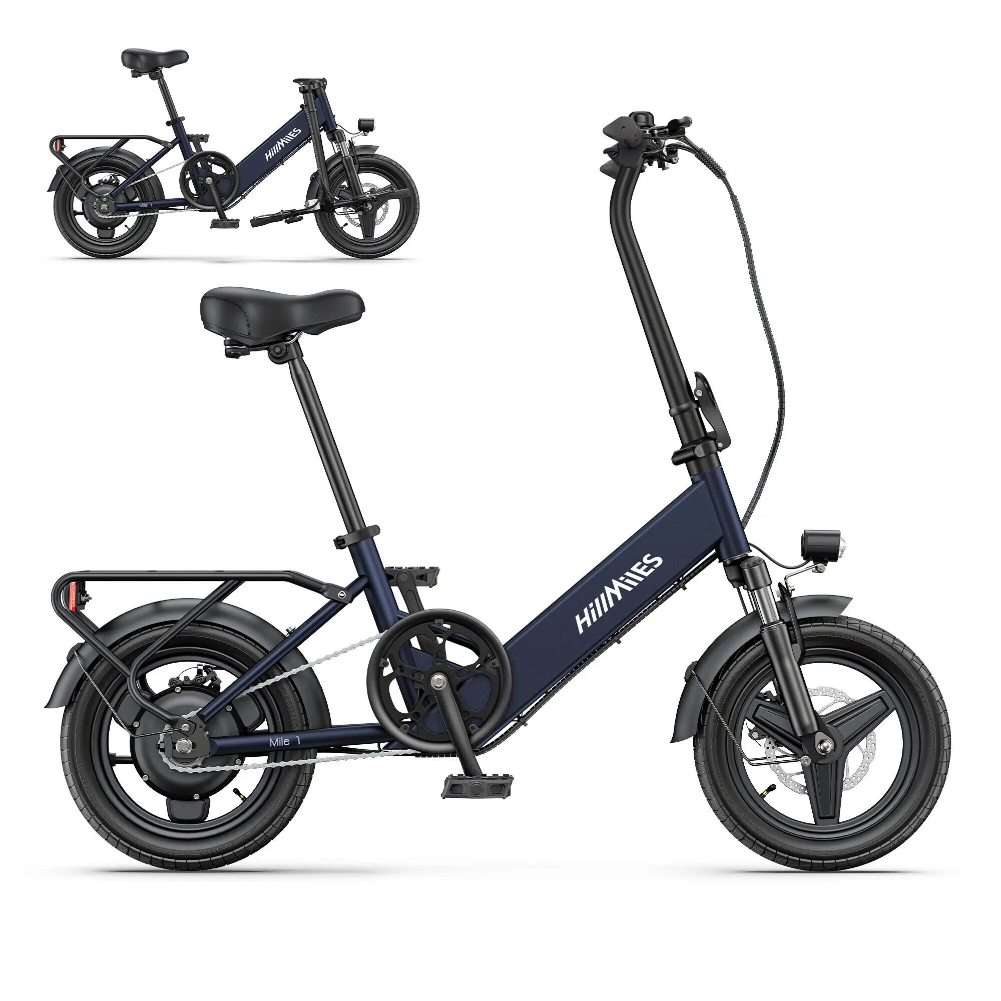 Bicicleta urbana elétrica HillMiles Mile 1 250W 374.4Wh 14 polegadas 2/8