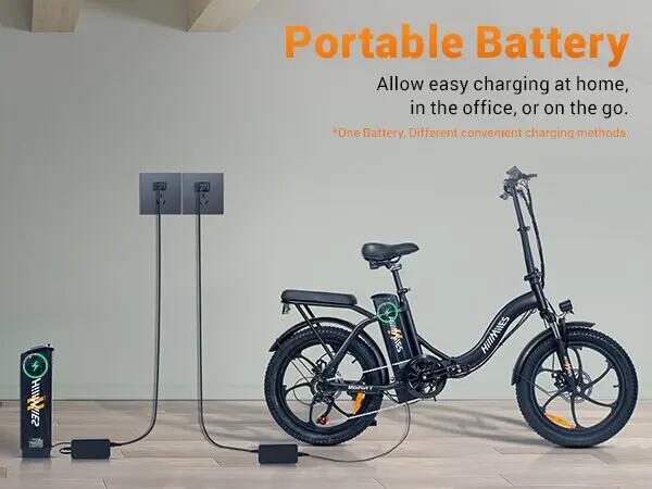 Vélo de ville électrique pliable HillMiles MilePort 1 250W 468Wh 20-pouces 6/10