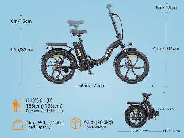 Vélo de ville électrique pliable HillMiles MilePort 1 250W 468Wh 20-pouces 10/10