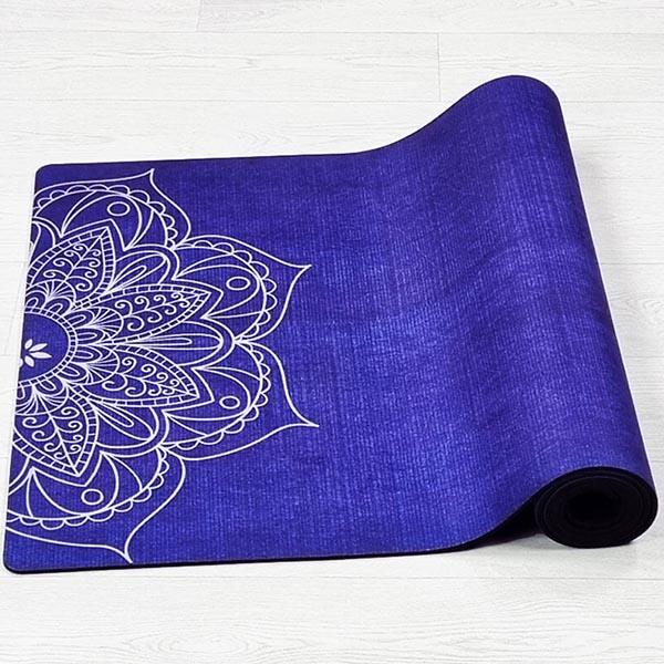 Tapis de yoga caoutchouc naturel & microfibre 5mm + Sac - Mandala