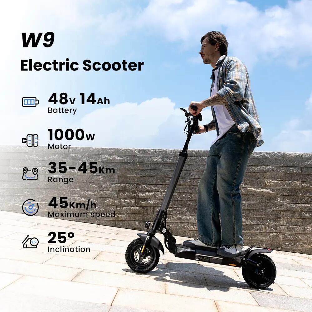 Trotinete elétrica iscooter W9 1000W 48V dobrável 8/11