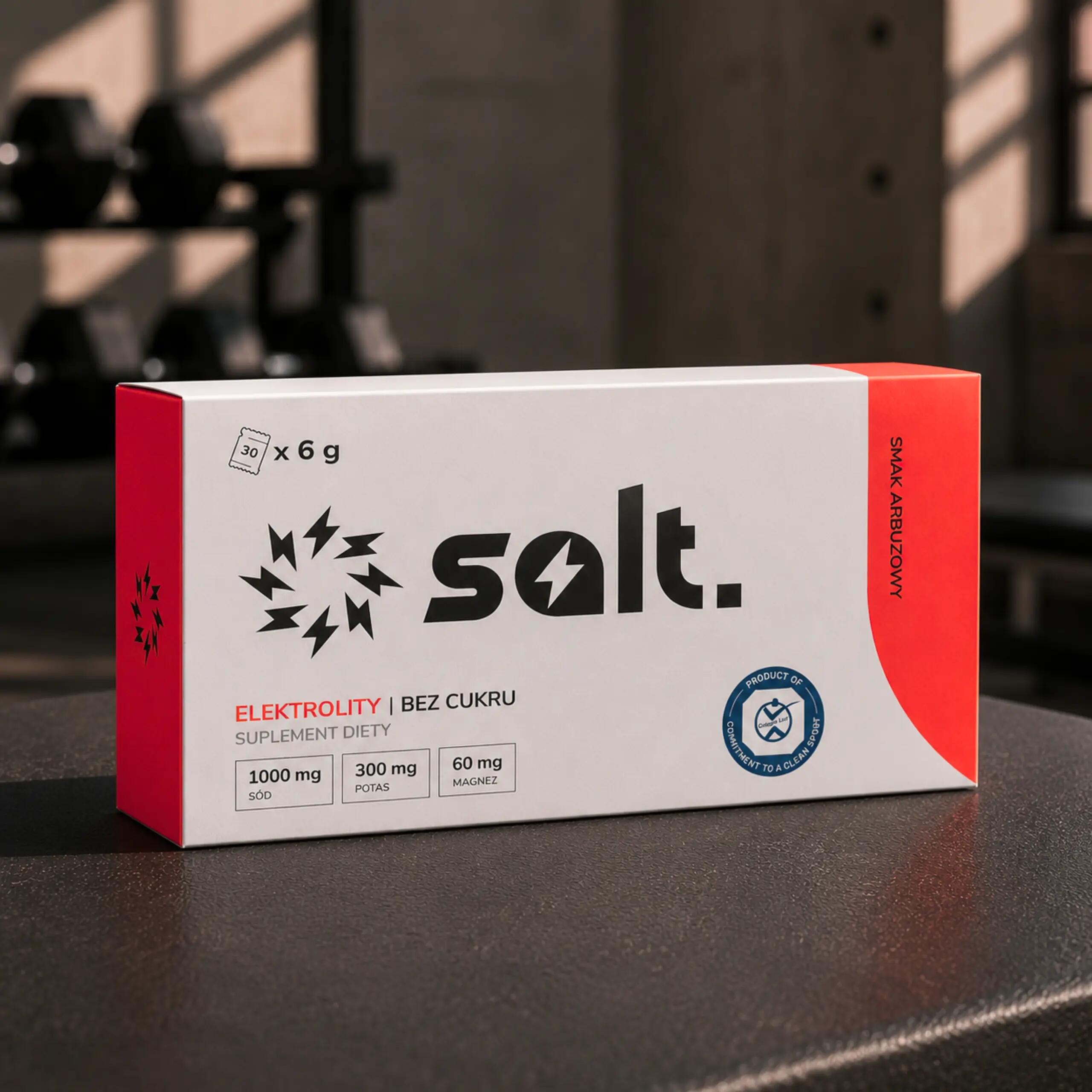 Elektrolity Bez Cukru salt. Arbuzowe Magnez Potas Sód Keto 30 Saszetek 7/7