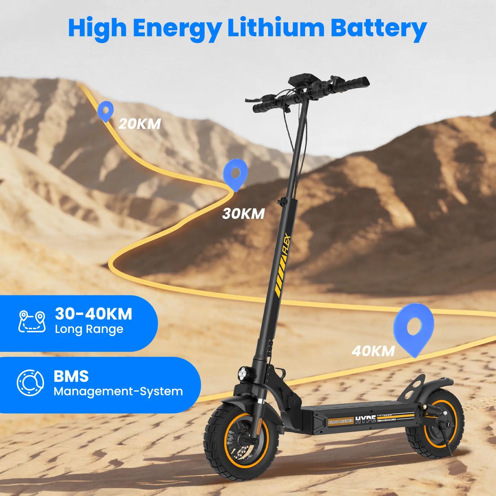 Trotinete elétrica iscooter W9air 500W 48V dobrável 7/10