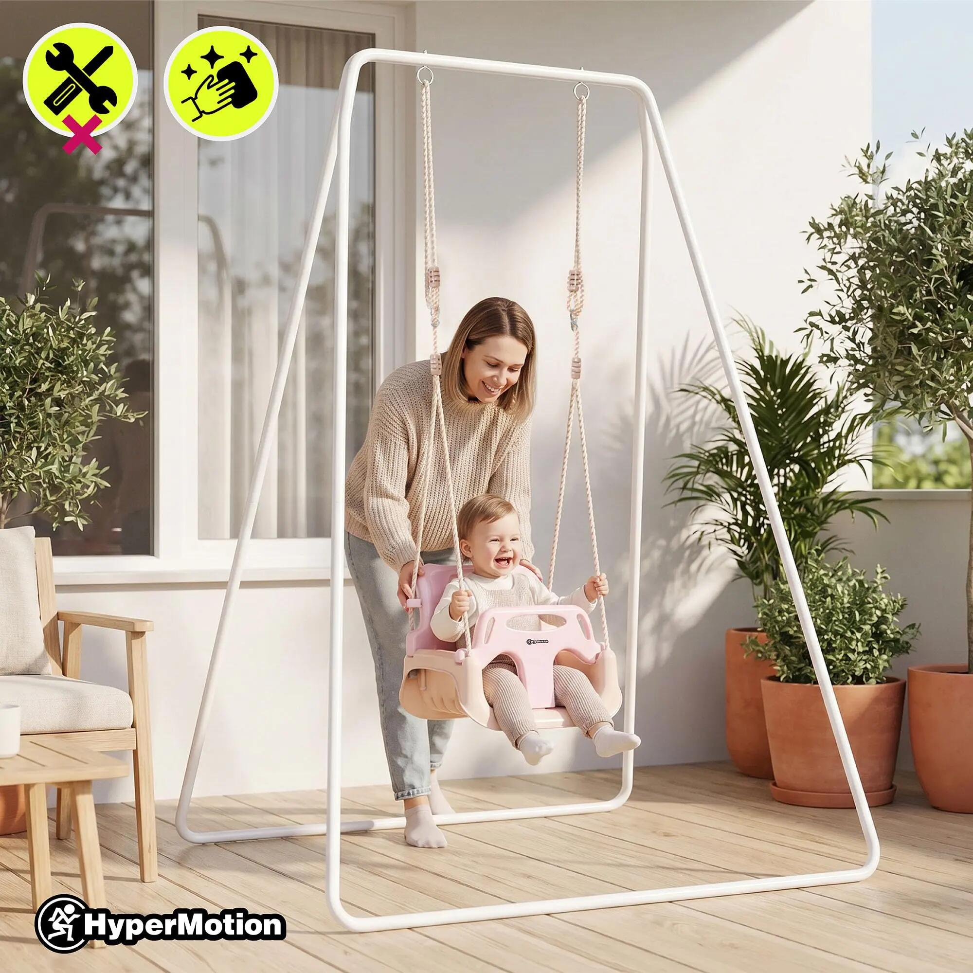 Schaukel – gemischt – 3-in-1-Wachstum – rosa und beige 5/9
