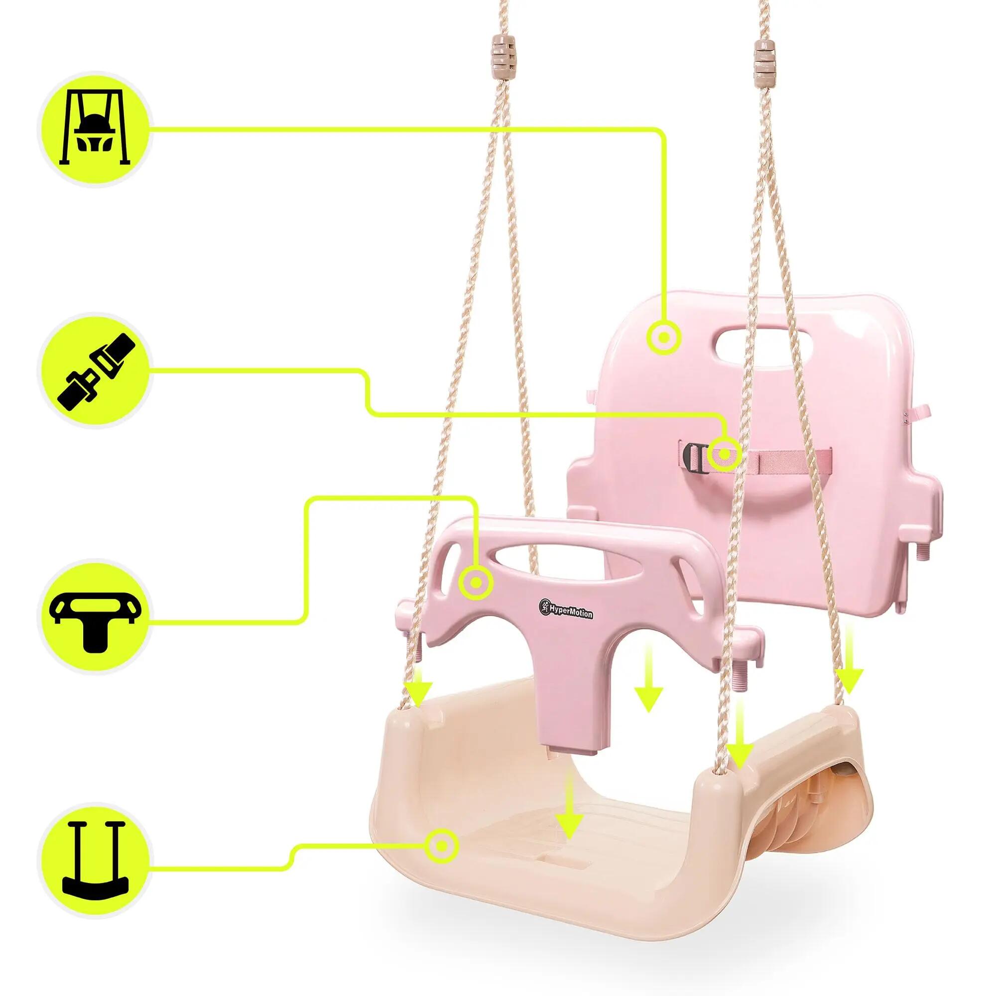 Schaukel – gemischt – 3-in-1-Wachstum – rosa und beige 4/9