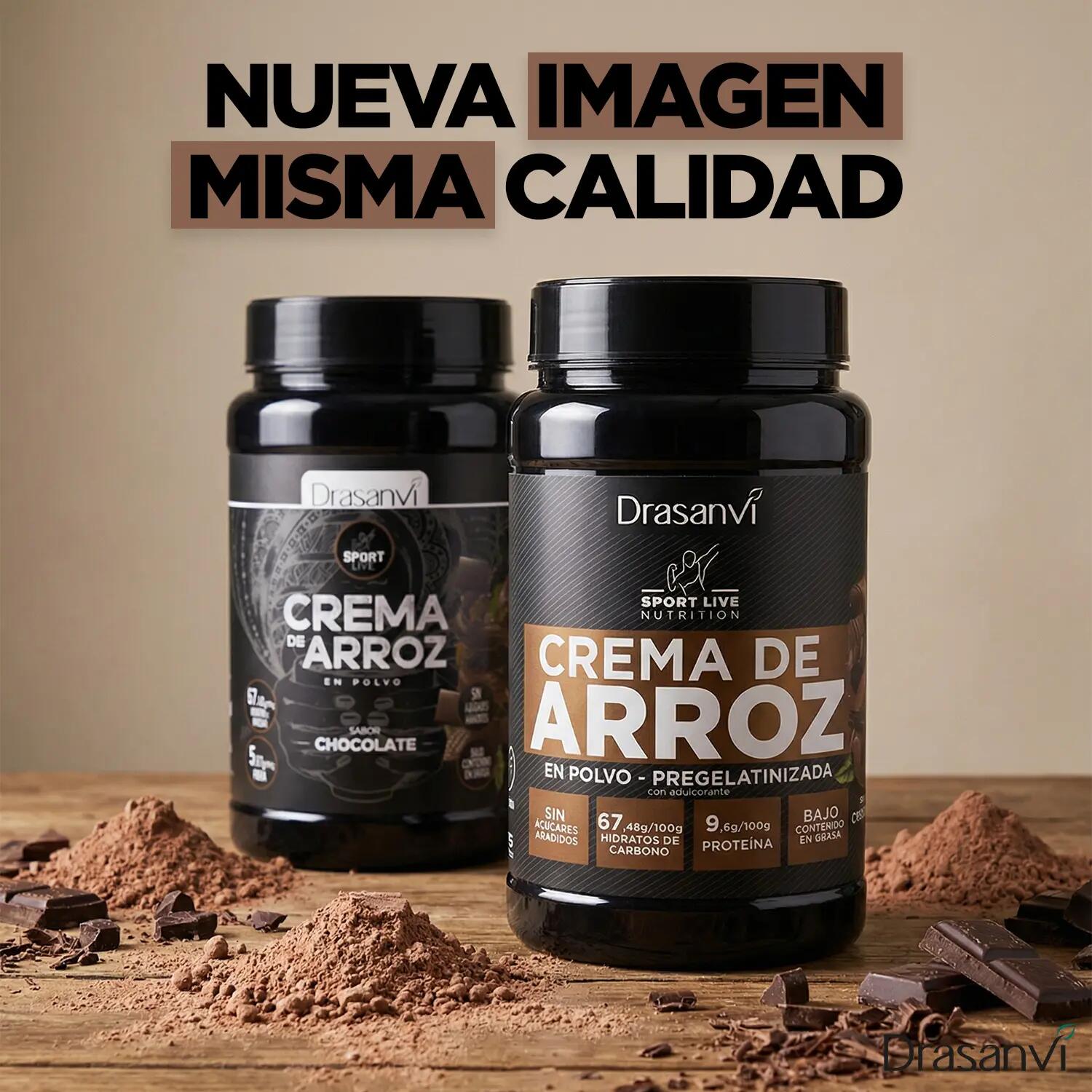Crema de Arroz Sport Live - Sabor Doble Chocolate - 1Kg - DRASANVI 2/7