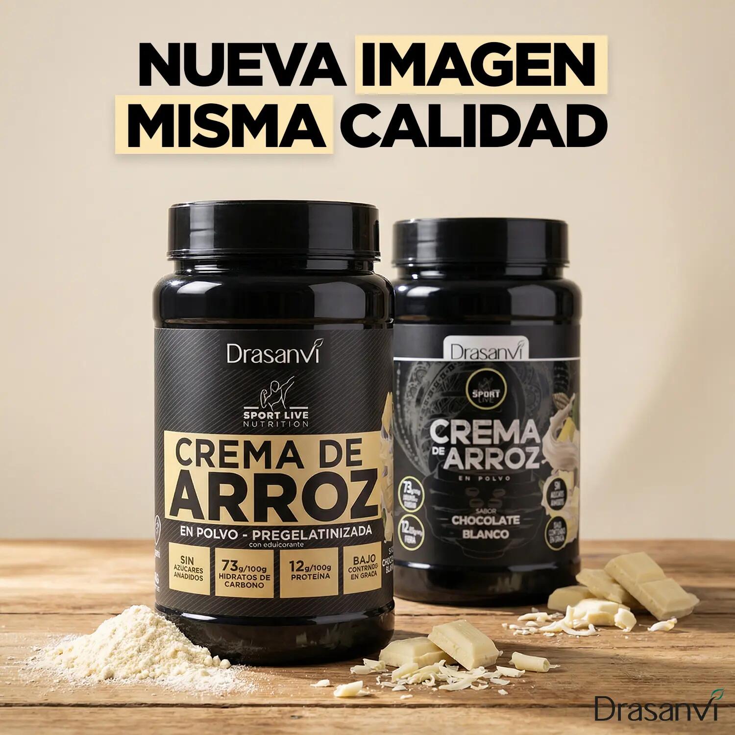 Crema de Arroz Sport Live - Sabor Chocolate blanco - 1Kg - DRASANVI 2/7