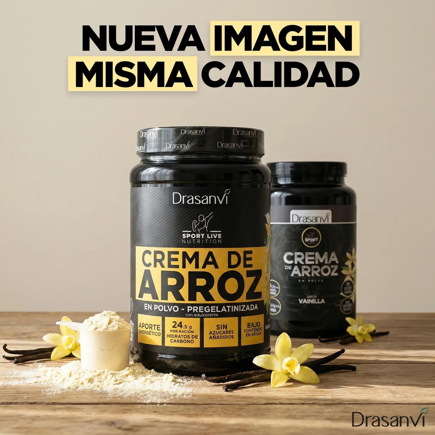 Crema de Arroz Sport Live - Sabor Vainilla - 1Kg - DRASANVI 2/7