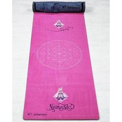 Tapis de yoga pilates rose 3 plis 6 mm