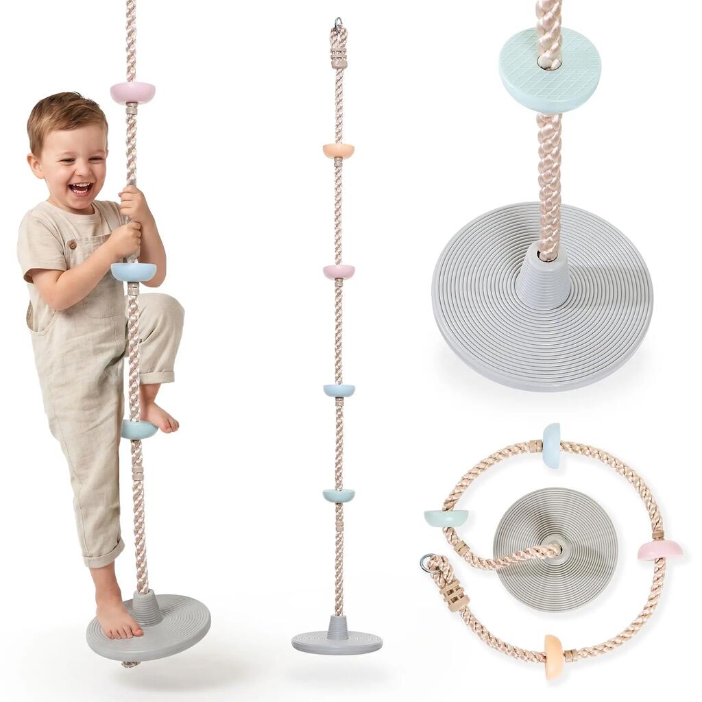 Climbing rope - child - 30 cm seat, 2 m rope - beige