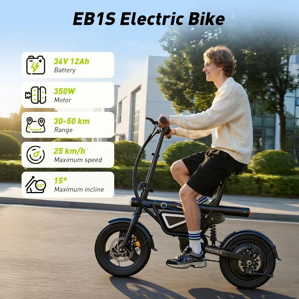 City bike elettrica pieghevole iScooter EB1S 350W 432Wh 14 pollici 11/13