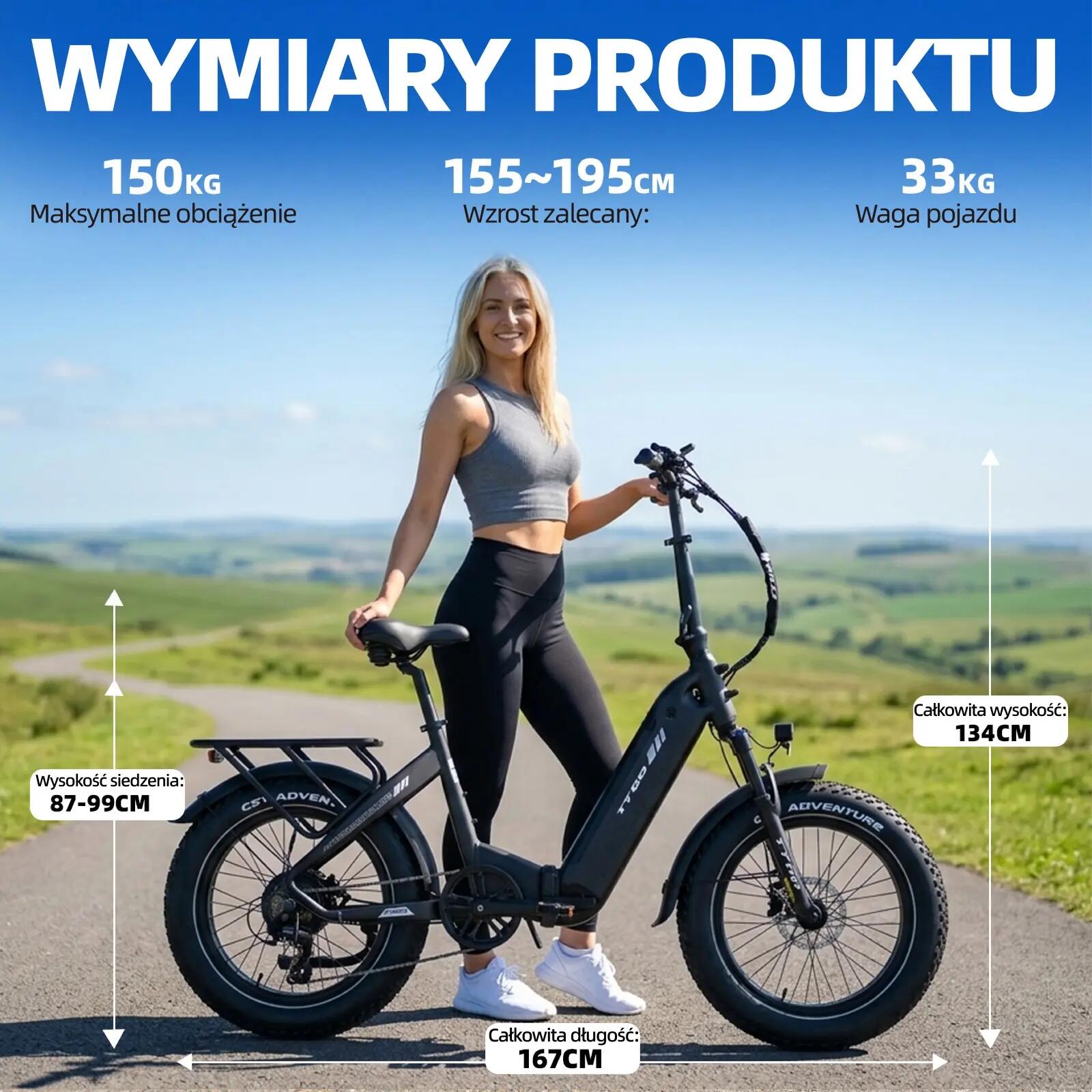 Rower elektryczny TTGO F6 Boost (dorosły), silnik 250W, bateria 48V 18Ah 11/15