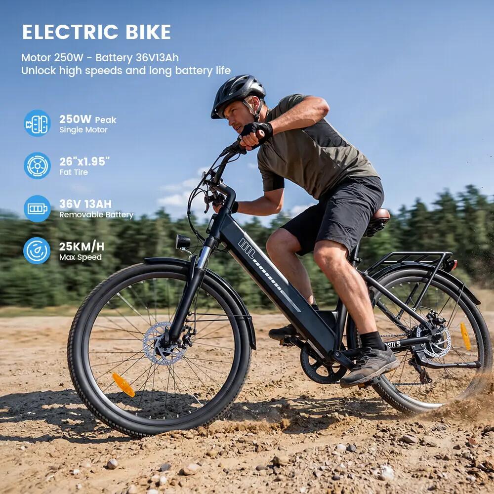 Elektrische stadsfiets iScooter UcityS 250W 468Wh 26-inch 8/12