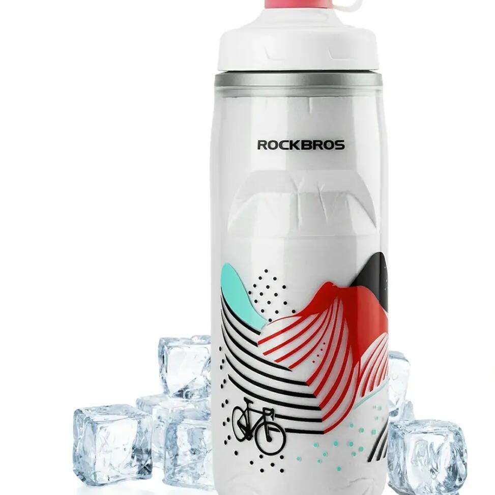 Insulated cycling water bottle for hot/cold storage ROCKBROS