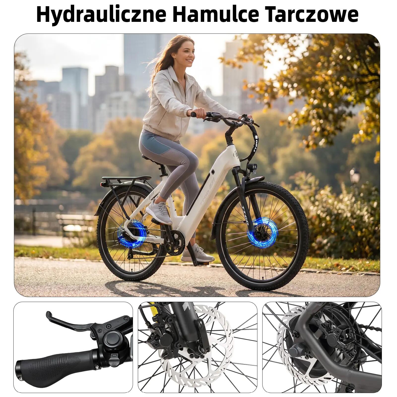 Elektryczny rower dla dorosłych TTGO C5 48V 13,5Ah bateria 8/15