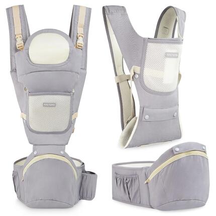 Ergonomischer 10-in-1-Tragsitz, unisex, Amy, grau