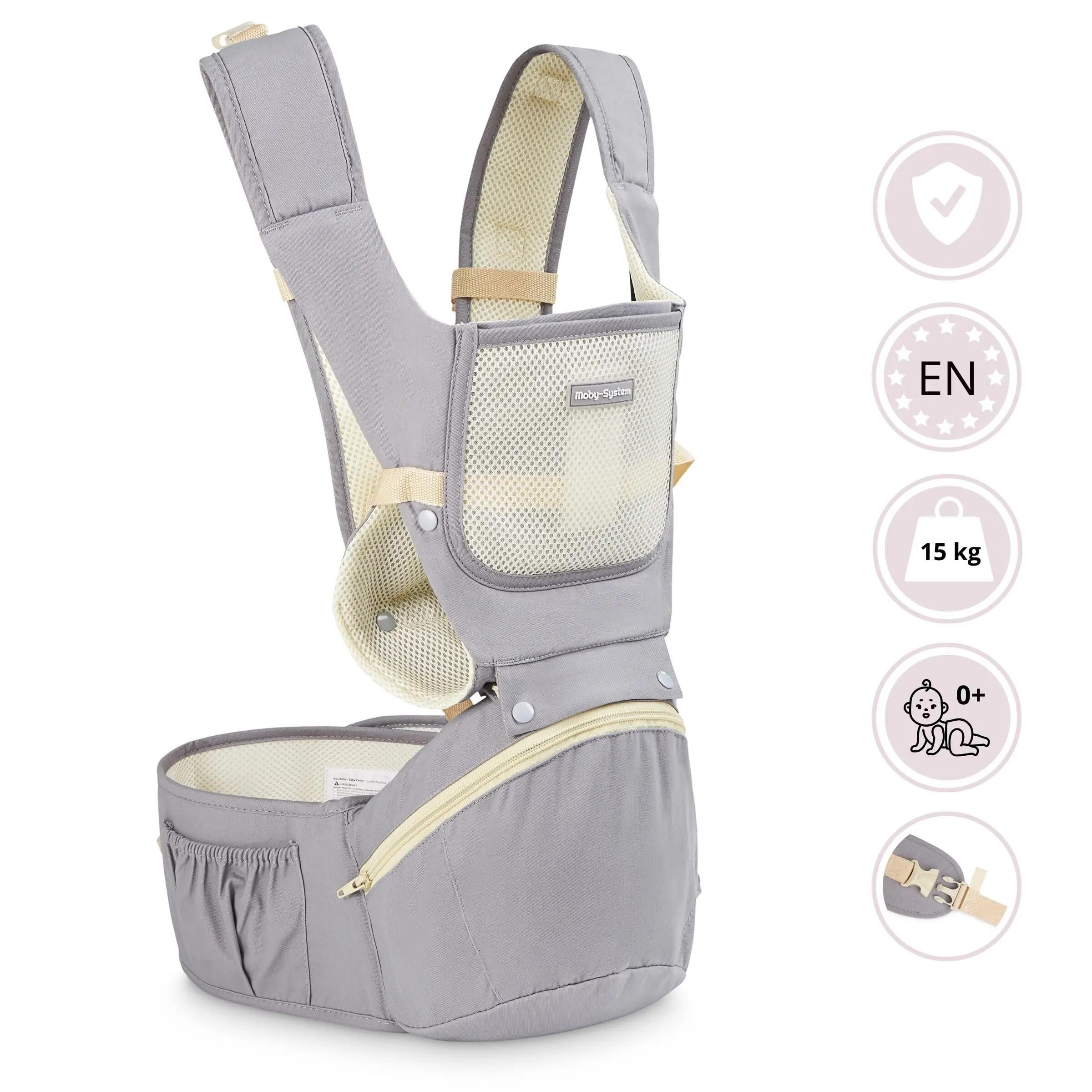 Ergonomische draagzak 10-in-1, unisex, Amy, grijs 8/10