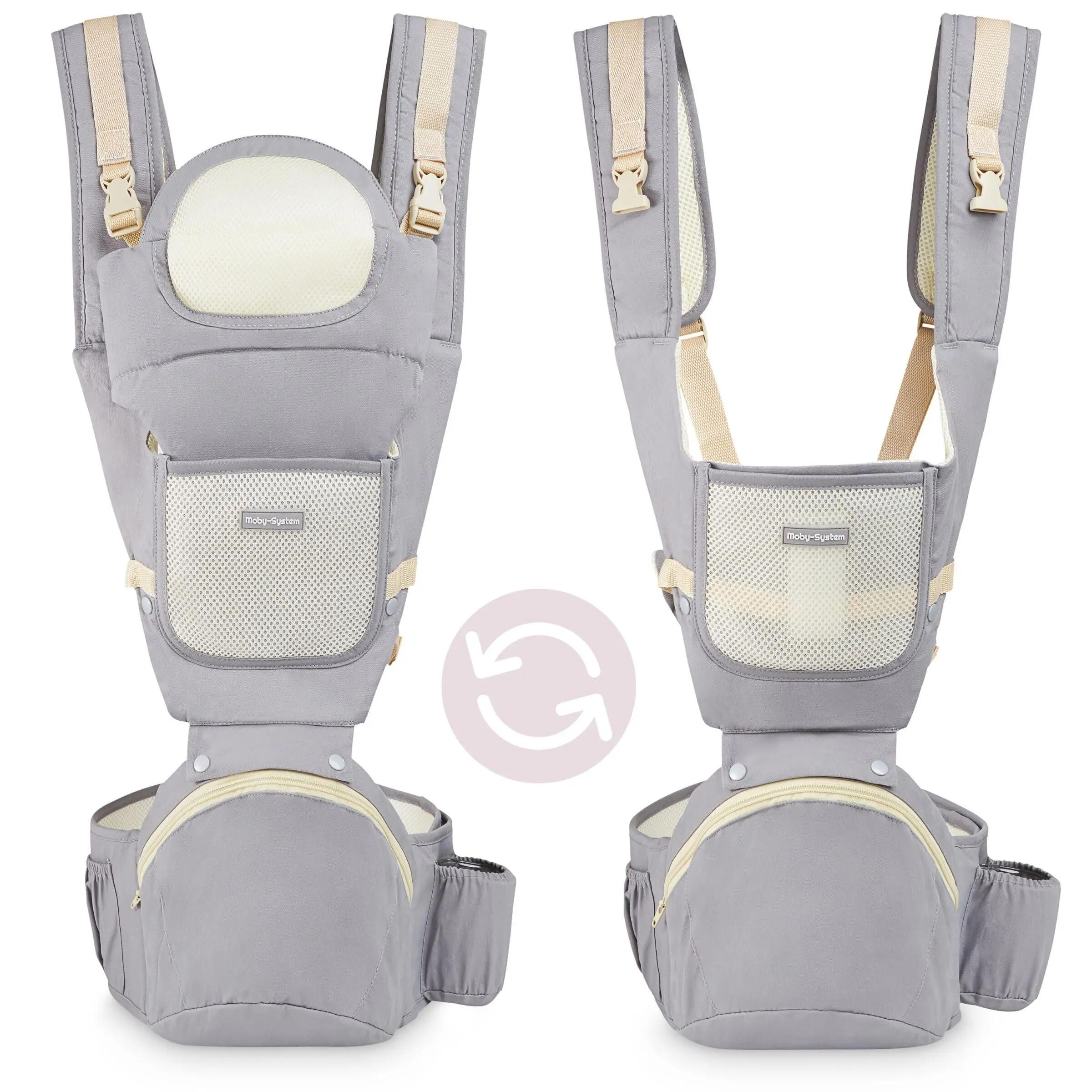 Ergonomische draagzak 10-in-1, unisex, Amy, grijs 7/10