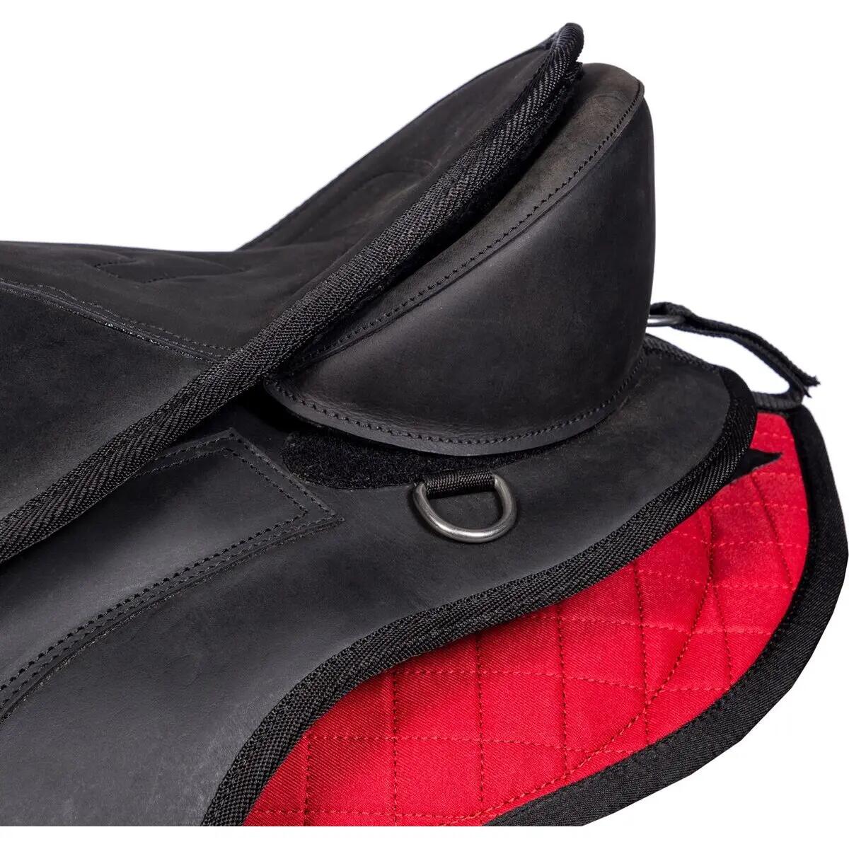 Respaldo de cuero con velcro Edix Saddles Cantle Nubuck 2/2