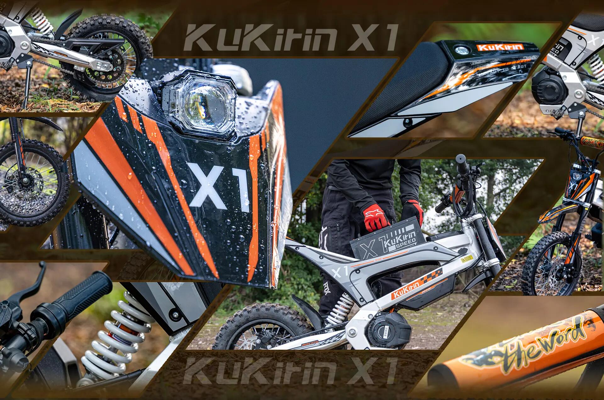 Moto elettrica off-road X1 Pneumatici off-road 12" & 14" Batteria 36V20Ah 13/15