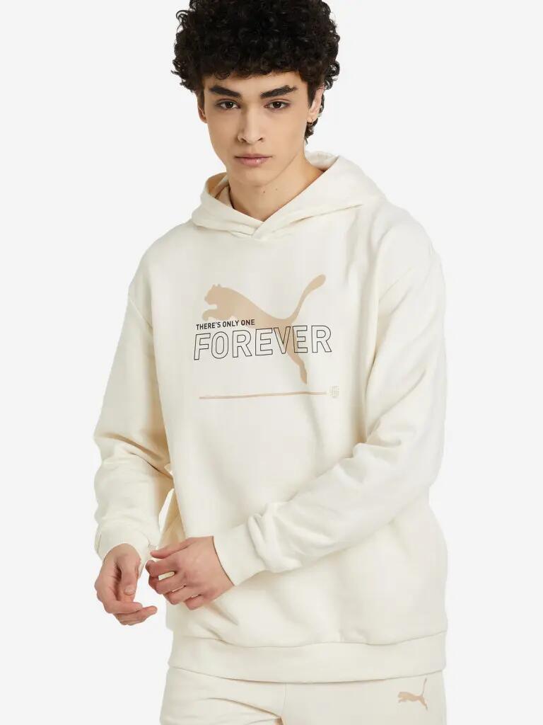 Sudadera ESS Logotipo para Hombre Beige Crema 6/6