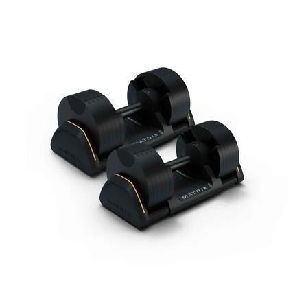 Matrix DB32 Paire d’haltères réglables 2 × 32 kg avec supports