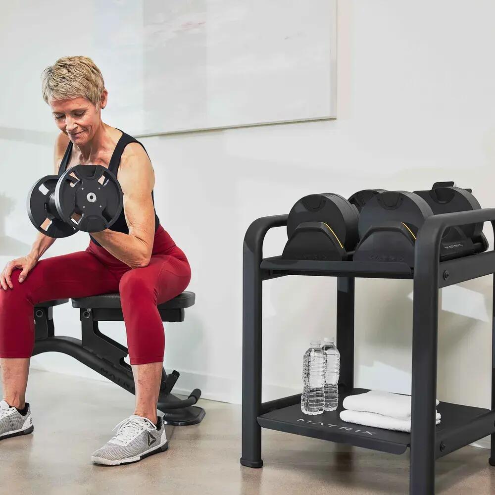 Matrix DB32 verstelbare halterset 2 × 32 kg met houders 3/9