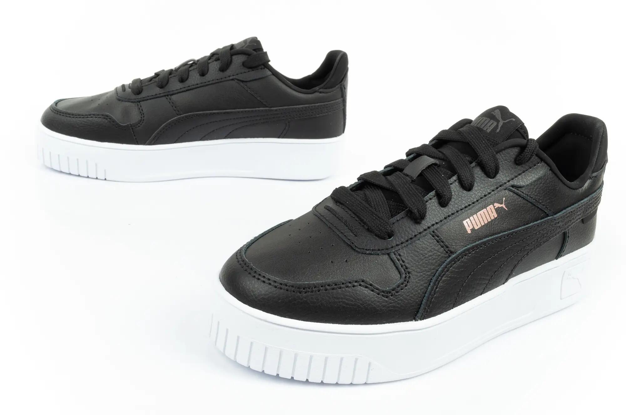 Dames Carina Street Leren Trainers (Zwart, Wit) 8/10