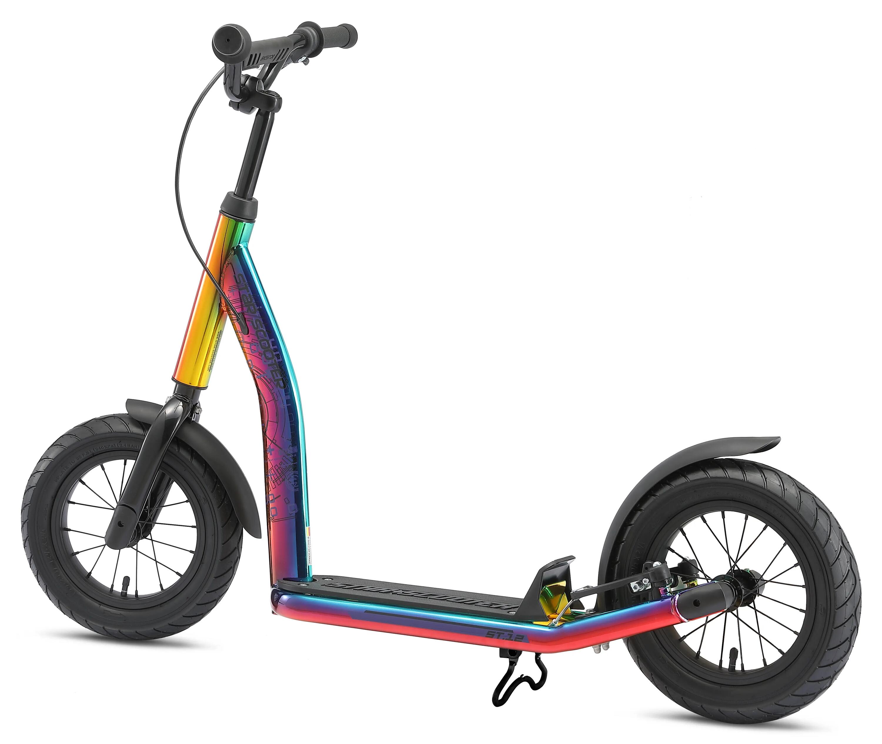 Trottinette grandes roues 12", pour enfants de 8 ans, pneus gonflables, NewGen 5/8