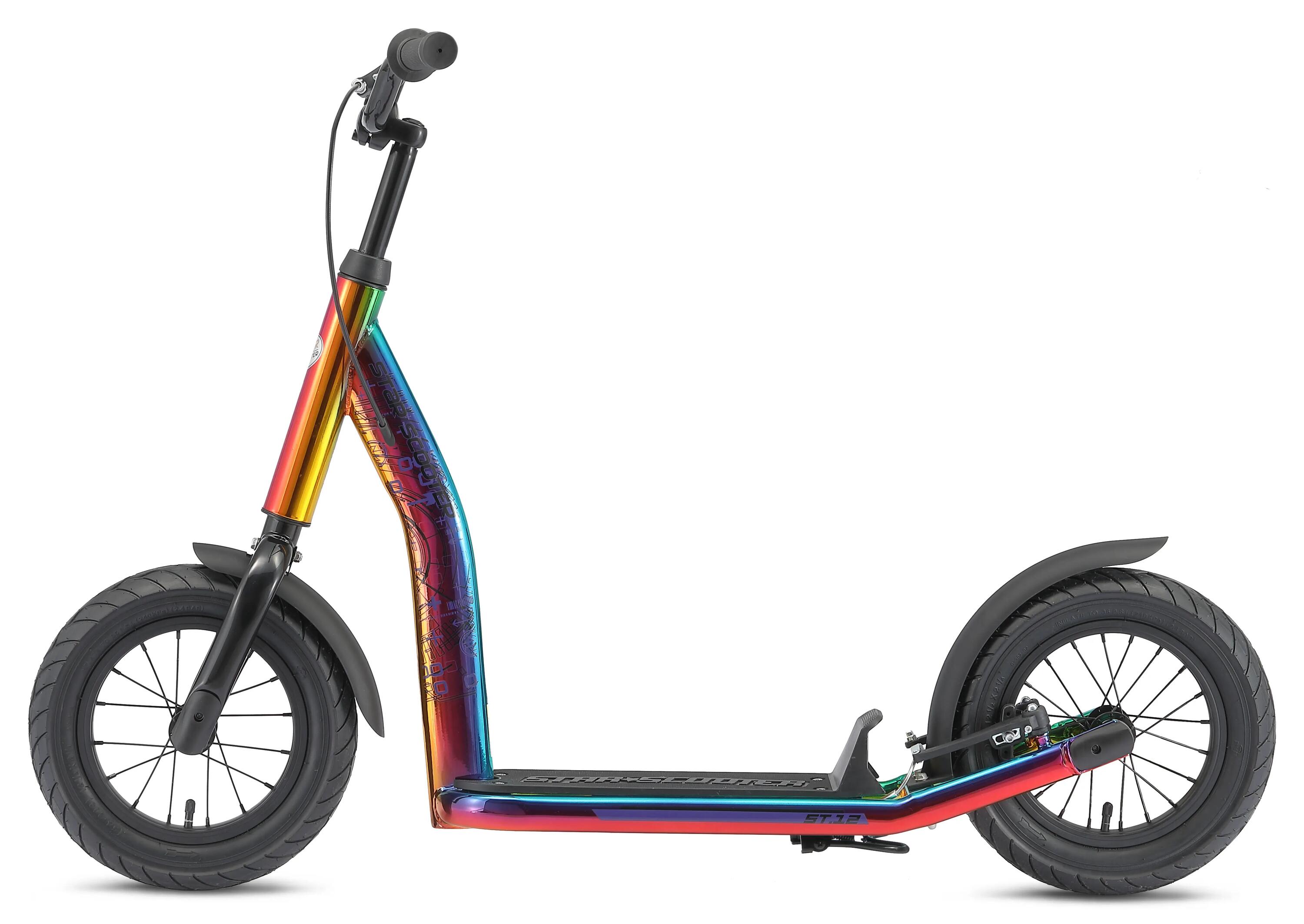 Trottinette grandes roues 12", pour enfants de 8 ans, pneus gonflables, NewGen 3/8