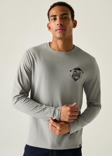 T-shirt à manches longues et col rond Maylow pour homme