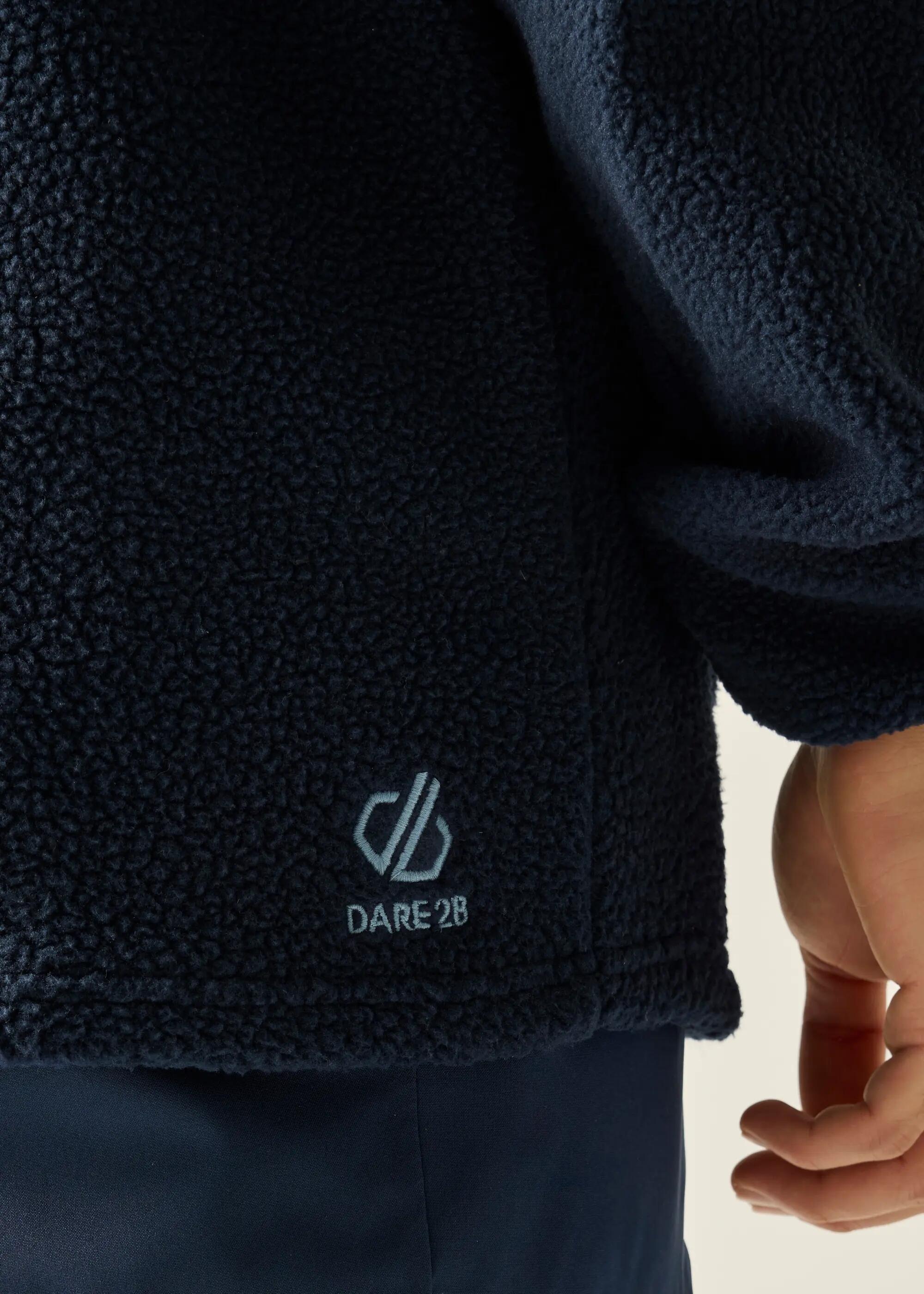 Heren fleece met dubbele drukknoopsluiting en halve rits 6/6