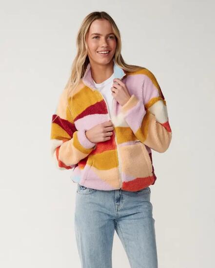 Veste Polaire Femme Rip Curl "RETRO SWELL STANDARD Z/T POLAR" L Multicolore