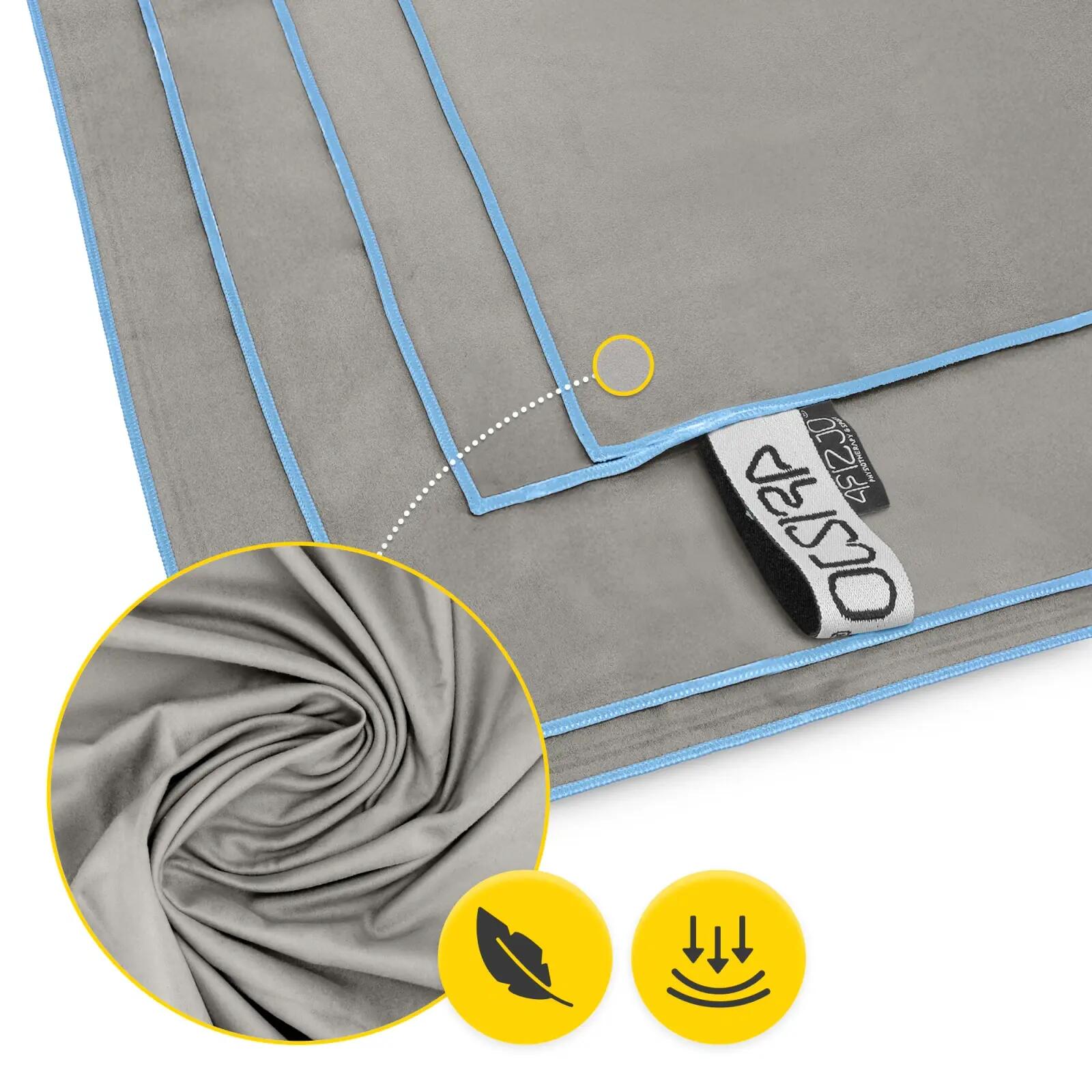 Telo asciugamano palestra sport microfibra asciugatura rapida 90x50 4FIZJO 7/12