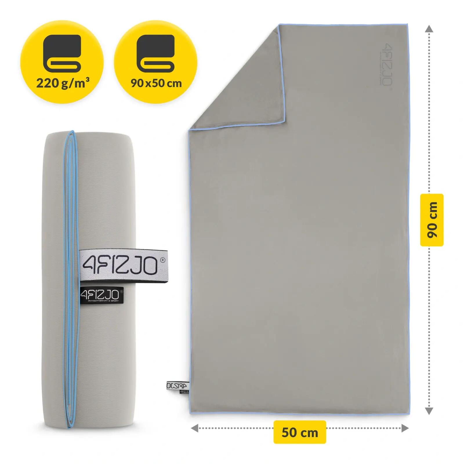 Telo asciugamano palestra sport microfibra asciugatura rapida 90x50 4FIZJO 4/12