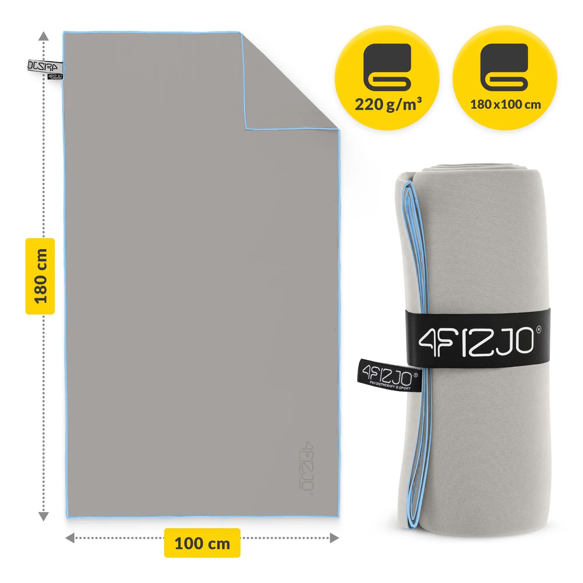 Telo mare spiaggia piscina XL microfibra asciugatura rapida 180x100 4FIZJO 4/12