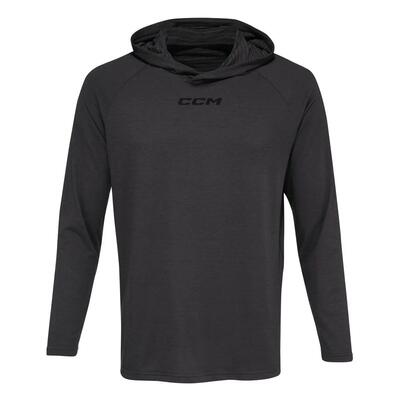 Ccm long sleeve premium training hoodie zwart, volwassenen