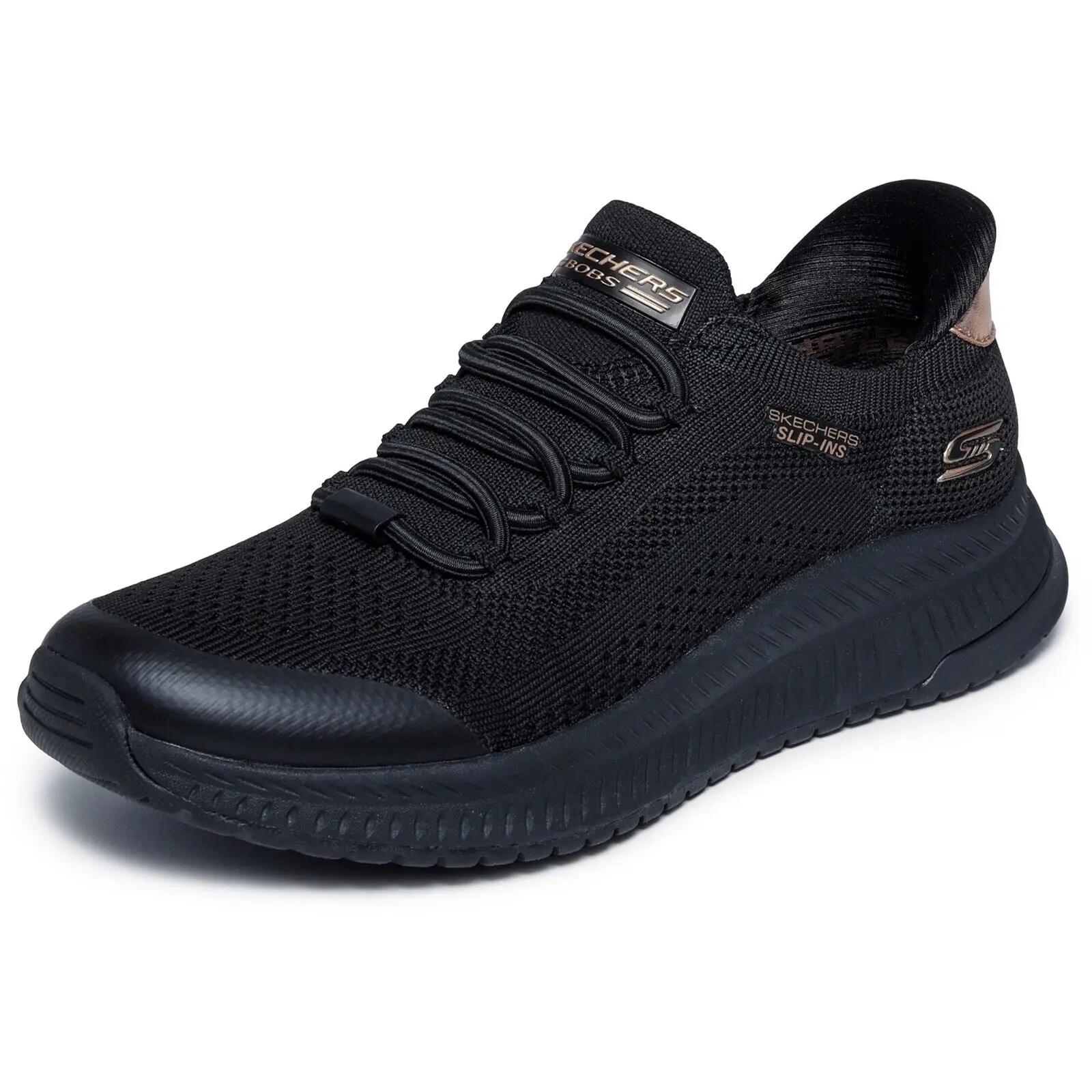 Tênis pretos do Skechers Women's Bobs Squad 4 6/6