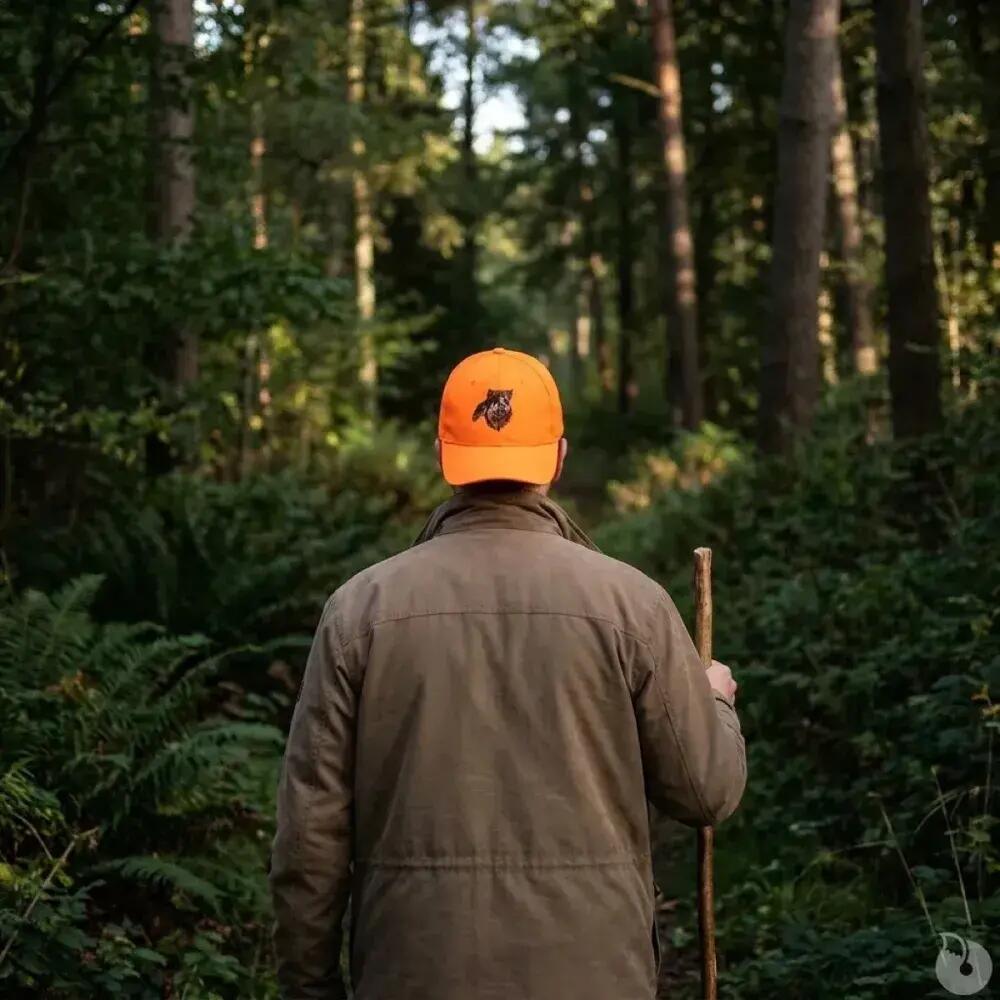 Casquette confort brodé sanglier tissu respirant orange 4/5