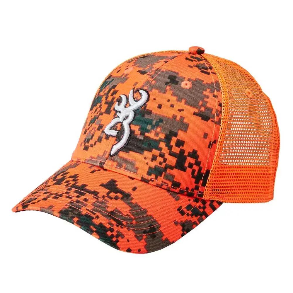 Casquette chasse digi blaze coton polyester orange noir 2/5