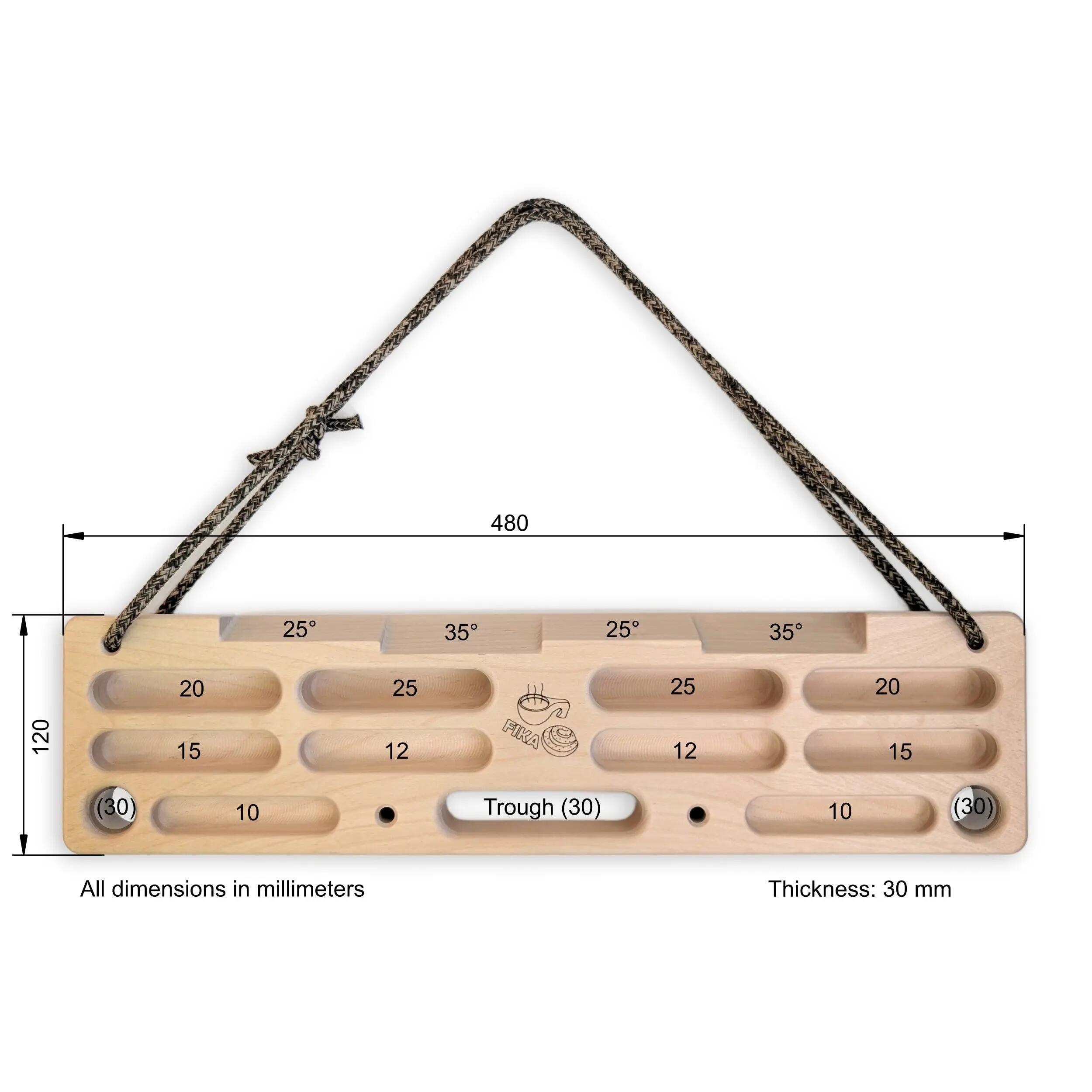 Vetelängd - Trainingsboard Klettern | Hangboard, Griffbrett 6/11